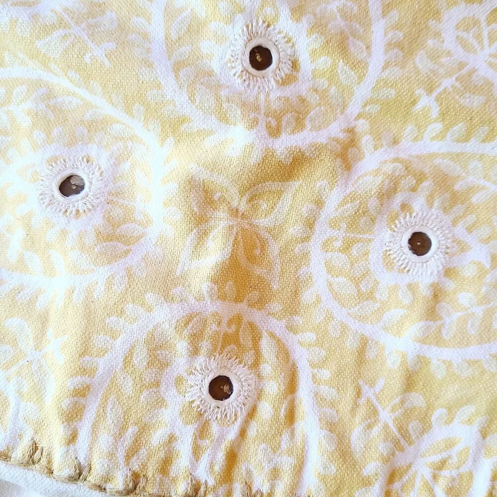 POTTERY BARN Yellow Paisley Set (2) Pillow Covers‎ Yellow 24